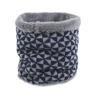 Printed Knit Winter Collar Scarf