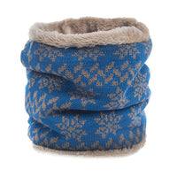 Printed Knit Winter Collar Scarf