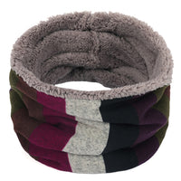 Printed Fleece Knit Collar Scarf