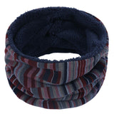 Printed Fleece Knit Collar Scarf