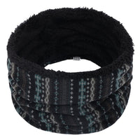 Printed Fleece Knit Collar Scarf