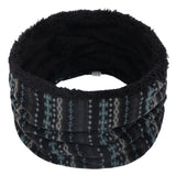 Printed Fleece Knit Collar Scarf