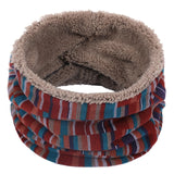 Printed Fleece Knit Collar Scarf