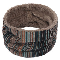 Printed Fleece Knit Collar Scarf