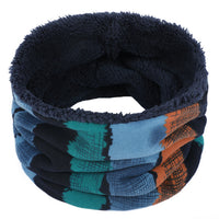 Printed Fleece Knit Collar Scarf