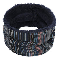 Printed Fleece Knit Collar Scarf