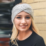 Knit Headband - Cross Braided Ear Warmer